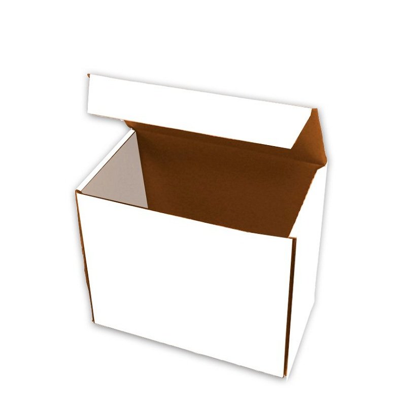 Самосборная коробка для отправлений №124, 220x130x190 (упаковка 100 шт, белая, без лого)