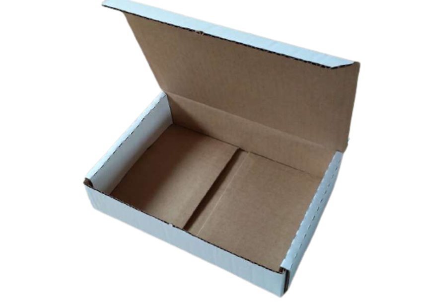 Самосборная коробка для отправлений №93, 190x135x40 (упаковка 100 шт, белая, без лого)