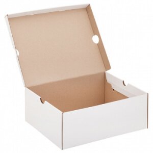 Коробка для обуви 300х240х130 мм (уп. 20 шт., белая)