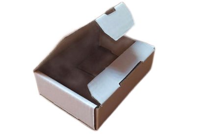 Коробка 95*70*25мм трехслойный мгкТ23, самосборная, цвет БЕЛАЯ (в упаковках по 100шт)