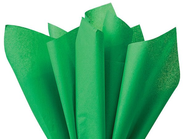 Бумага тишью зелёная, 560х660 мм, 10 листов