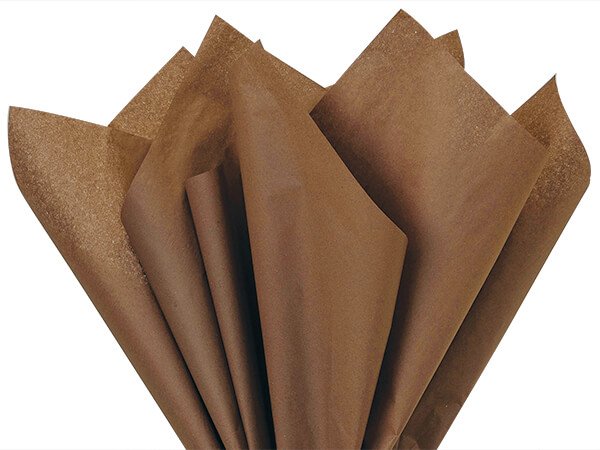 Бумага тишью коричневая, 560х660 мм, 10 листов