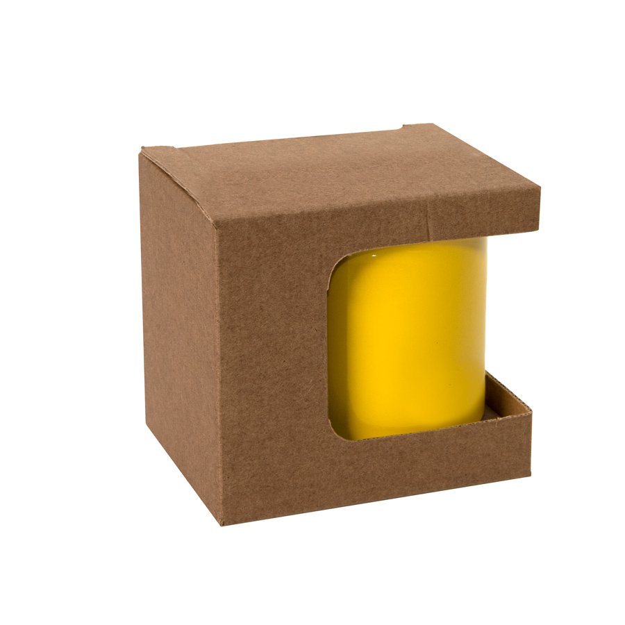 Коробка для кружек 118х90х108 мм, коричневая (25 шт.)