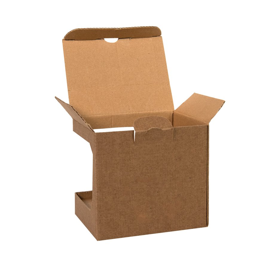 Коробка для кружек 118х90х108 мм, коричневая (25 шт.)
